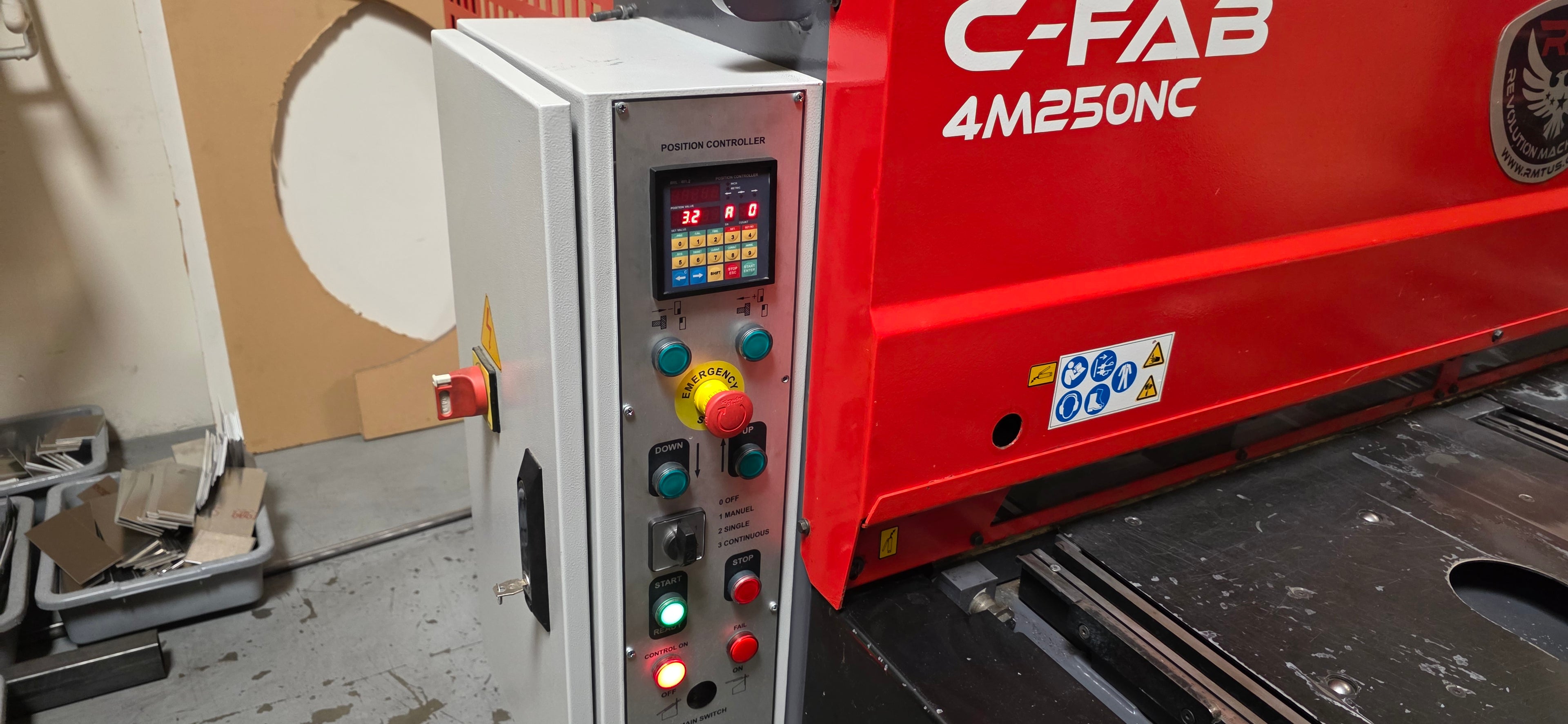 Revolution Machine Tools C-FAB 4M250NC Sheet Metal Shear (used)