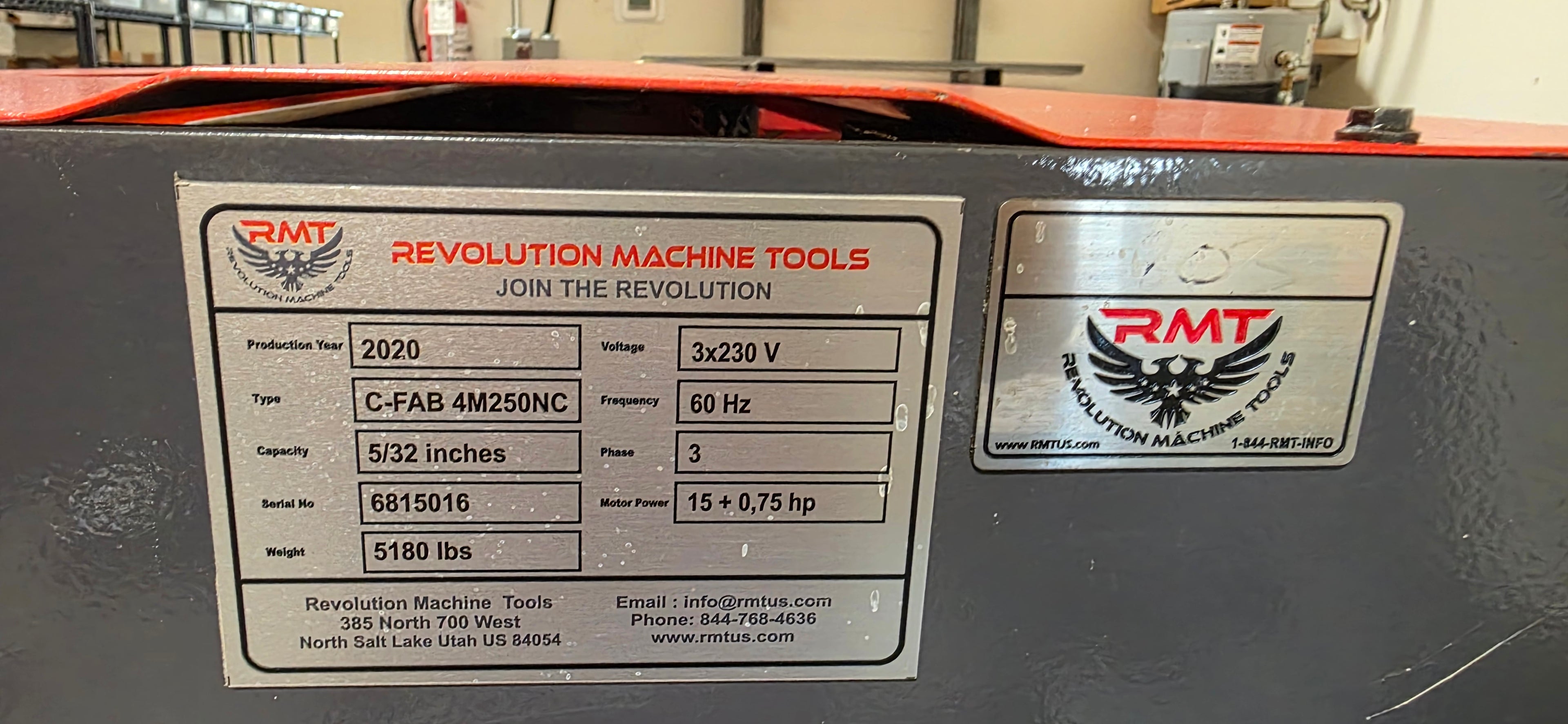 Revolution Machine Tools C-FAB 4M250NC Sheet Metal Shear (used)