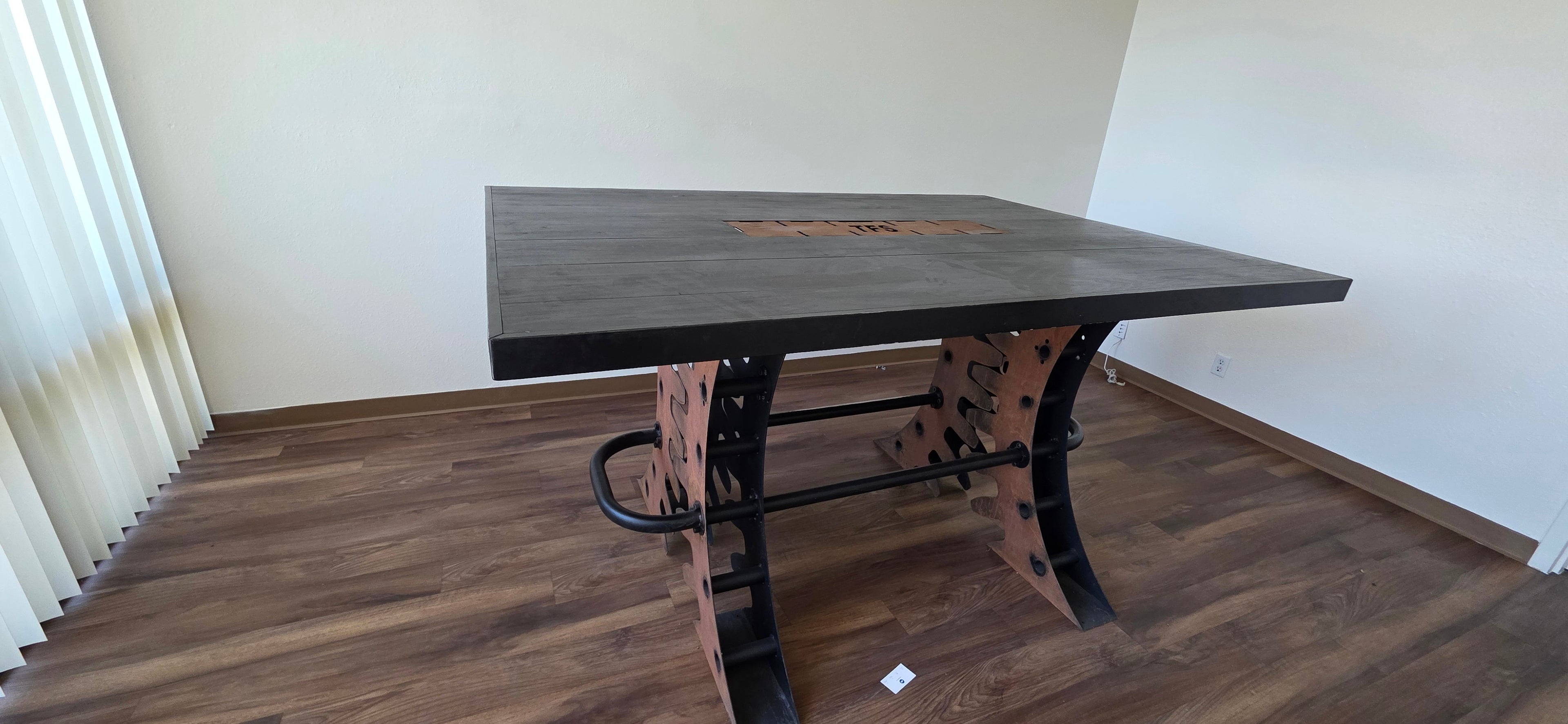 Custom Steampunk Gear Design Tall Conference Table (used)