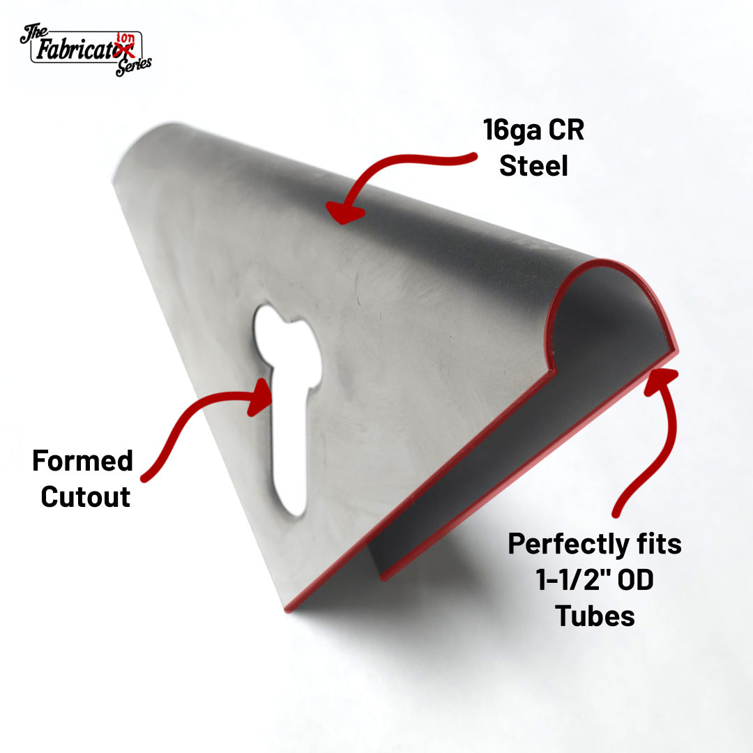 Circle & Slot (dick) Taco Gusset for 1-1/2" Tubes