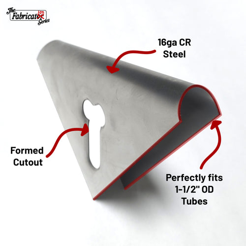 Circle & Slot (dick) Taco Gusset for 1-1/2" Tubes