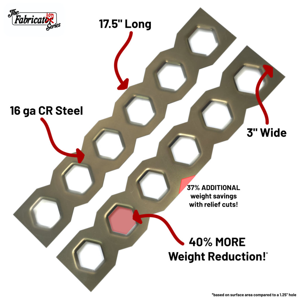 Hexagon Relief Cut Roll Cage & Chassis Gusset