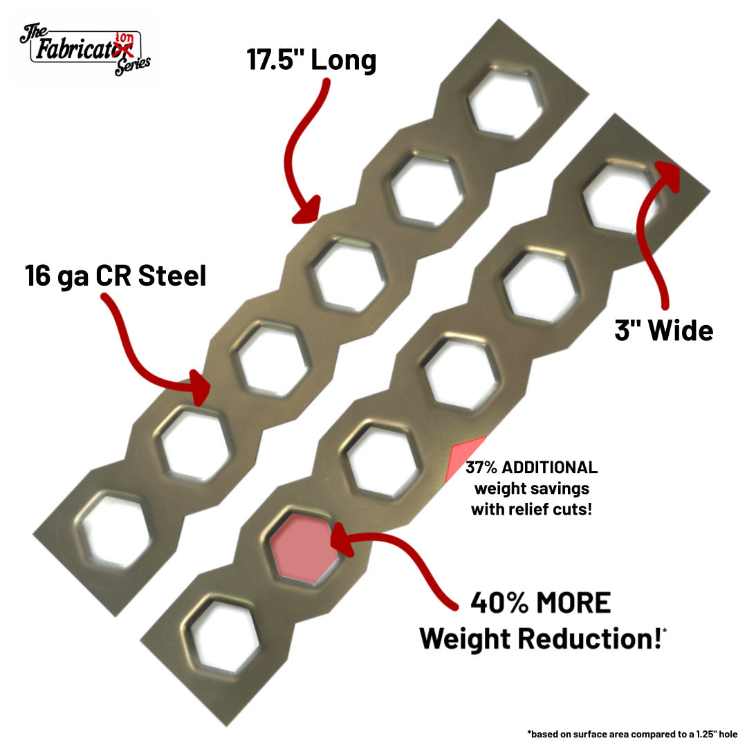 Hexagon Relief Cut Roll Cage & Chassis Gusset