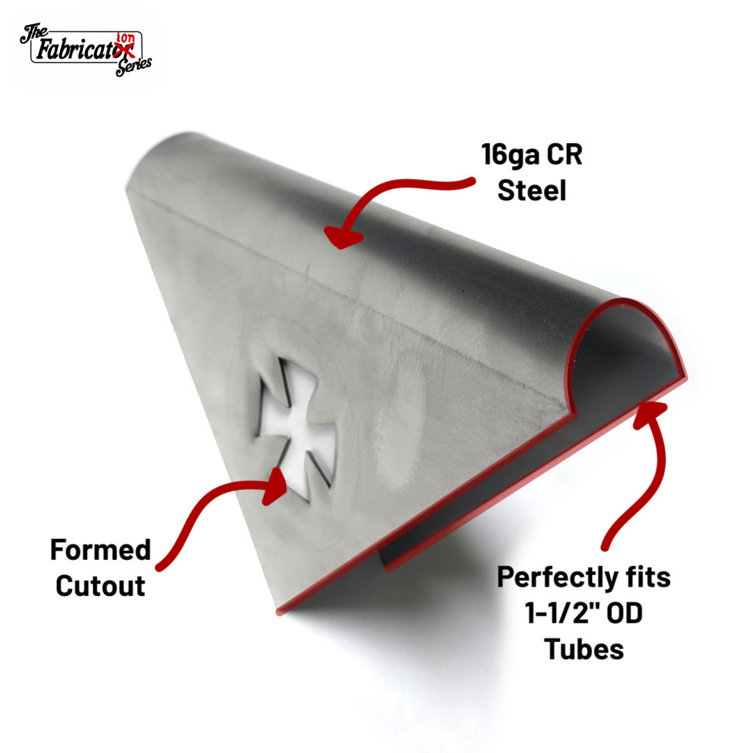 Iron Cross Taco Gusset for 1-1/2" Tubes